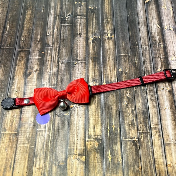 5for$10 Red Bell Cat Collar & Small Pet Collar Pet Accessories 10 Inches - Picture 2 of 8